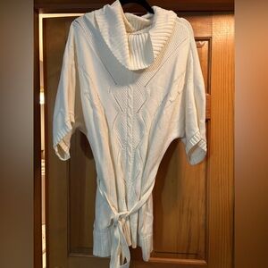 White House Black Market Cream Cowl Neck Sweater